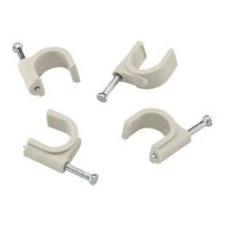 BIZLINE Attaches Pontet Gris Fixation Cable - Diamètre 25 Mm