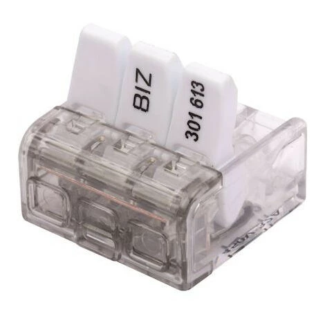 BIZLINE 50 Bornes De Connexion à Languettes 3 Entrées Pour Fils Souples / Rigides 3 BIZLINE 50 Bornes De Connexion à Languettes 3 Entrées Pour Fils Souples / Rigides
