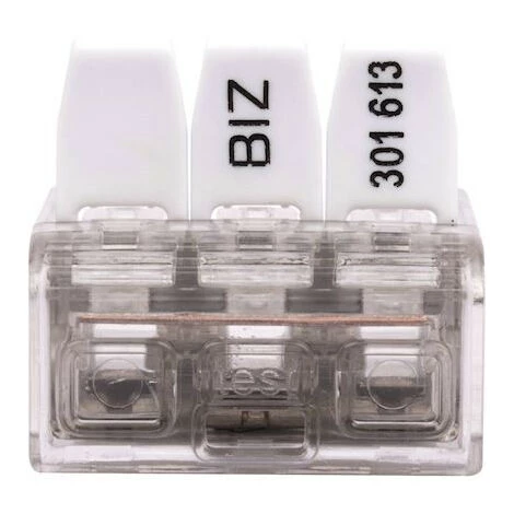 BIZLINE 50 Bornes De Connexion à Languettes 3 Entrées Pour Fils Souples / Rigides 4 BIZLINE 50 Bornes De Connexion à Languettes 3 Entrées Pour Fils Souples / Rigides – Image 2