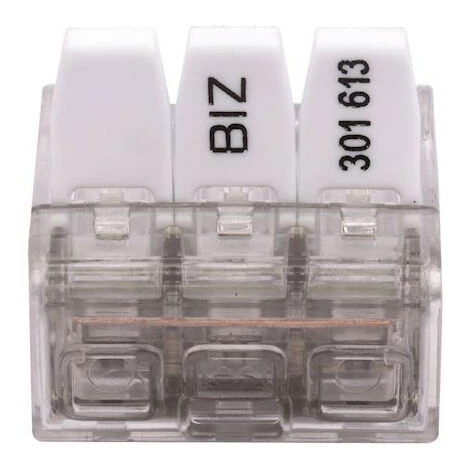 BIZLINE 50 Bornes De Connexion à Languettes 3 Entrées Pour Fils Souples / Rigides 6 BIZLINE 50 Bornes De Connexion à Languettes 3 Entrées Pour Fils Souples / Rigides – Image 4