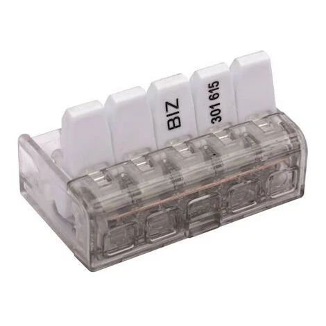 BIZLINE 50 Borne De Connexion à Languettes 5 Entrées Pour Fils Souples / Rigides 4 BIZLINE 50 Borne De Connexion à Languettes 5 Entrées Pour Fils Souples / Rigides – Image 2