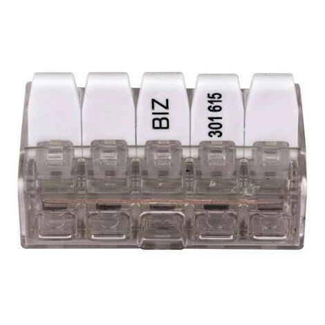 BIZLINE 50 Borne De Connexion à Languettes 5 Entrées Pour Fils Souples / Rigides 5 BIZLINE 50 Borne De Connexion à Languettes 5 Entrées Pour Fils Souples / Rigides – Image 3
