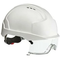 Bizline-731686 BIZLINE 731686 - Casque Electricien Confort Vista Blanc Avec Surlunettes
