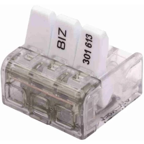Bizline-BIZ301613 BIZLINE 301613 - Borne De Connexion à Leviers 3 Entrées Biz'Wing 4 0.2-4 Mm² (x 50) 3 Bizline-BIZ301613 BIZLINE 301613 - Borne De Connexion à Leviers 3 Entrées Biz'Wing 4 0.2-4 Mm² (x 50)