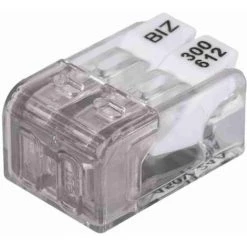 Bizline-BIZ300612 BIZLINE 300612 - Borne De Connexion à Leviers 2 Entrées Biz'Wing Mini 2.5 0.2-2.5 Mm² (x 100)