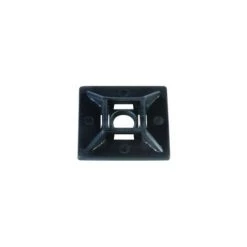 BIZLINE Embase Adhésive Ou à Visser 28 X 28 Mm Noir - Noir