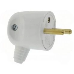 BIZLINE Fiche Male 16a 2p+t En Plastique Couleur Blanc