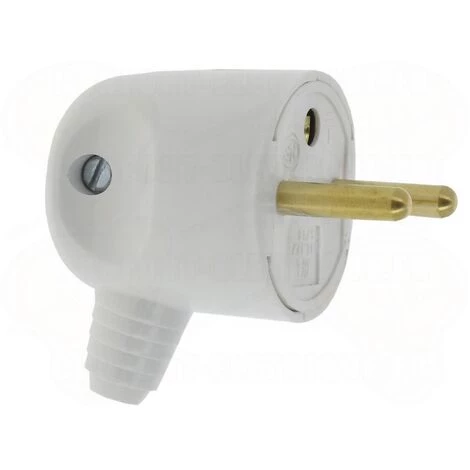 BIZLINE Fiche Male 16a 2p+t En Plastique Couleur Blanc 3 BIZLINE Fiche Male 16a 2p+t En Plastique Couleur Blanc