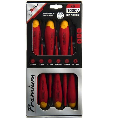 Kit De 6 Tournevis - Isolées 1000v - I-slim - Plat Et Ph - Bizline 790082 3 Kit De 6 Tournevis - Isolées 1000v - I-slim - Plat Et Ph - Bizline 790082