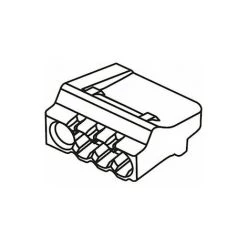 Borne De Connexion - Automatique - 4 Entrées - Transparente - Jaune - Bizline 103404