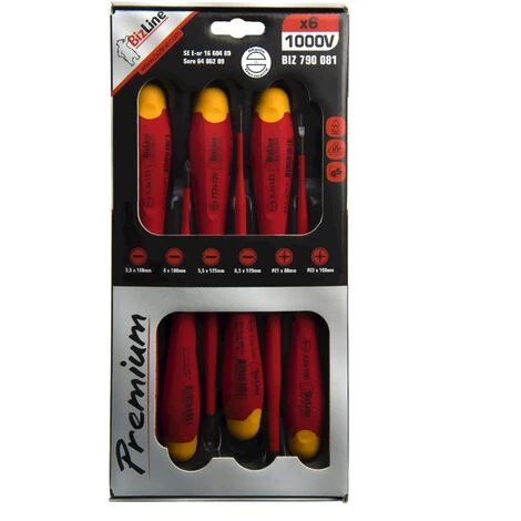 Kit De 6 Tournevis - Isolées 1000v - I-slim - Plat Et Pz - Bizline 790081 3 Kit De 6 Tournevis - Isolées 1000v - I-slim - Plat Et Pz - Bizline 790081