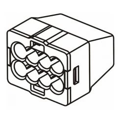 Borne De Connexion - Automatique - 8 Entrées - 0.5 à 2.5 Mm2 - Noire - Boite De 250 - Bizline 103428