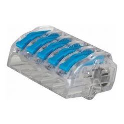 Borne De Connexion - A Leviers - 5 Entrées - 0.2 à 4 Mm2 - Boite De 300 - Bizline 103415