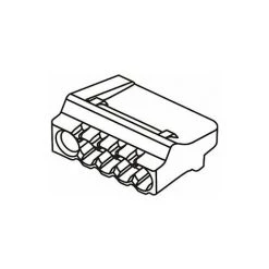 Borne De Connexion - Automatique - 5 Entrées - 0.5 à 2.5 Mm2 - Grise - Boite De 100 - Bizline 103405
