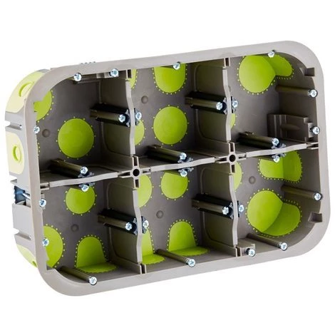 Bizline-500640 Boîte Multiposte D'appareillage R'Box D= 67 Mm Entraxe 71 Mm 3 X 2 Postes 50 Mm 3 Bizline-500640 Boîte Multiposte D'appareillage R'Box D= 67 Mm Entraxe 71 Mm 3 X 2 Postes 50 Mm