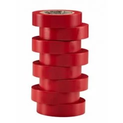 Bizline-350015 Ruban D'isolation Et De Repérage électrique 15 Mm X 10 M X 0.15 Mm Rouge (x 8)