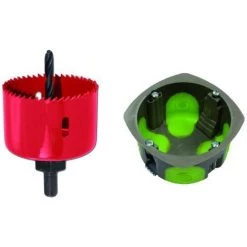 Bizline-500100 Pack De 100 Boîtes Simples D'appareillage R'Box D 67 1 Poste Et Scie Cloche 67