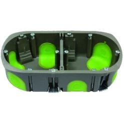 Bizline-500240 Boîte Multiposte D'appareillage R'Box Ø 67 Mm Entraxe 71 Mm 2 Poste Profondeur 40 Mm