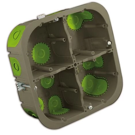 Bizline-502240 Boîte Multiposte D'appareillage R'Box D= 67 Mm Entraxe 71 Mm 2 X 2 Postes 50 Mm 3 Bizline-502240 Boîte Multiposte D'appareillage R'Box D= 67 Mm Entraxe 71 Mm 2 X 2 Postes 50 Mm