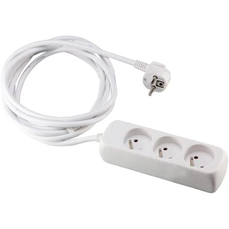 Bizline-709916 Bloc Multiprise Standard 3 X 2P + T, Câble H05VV-F 3G1.5 Mm² 3 M 3 Bizline-709916 Bloc Multiprise Standard 3 X 2P + T, Câble H05VV-F 3G1.5 Mm² 3 M