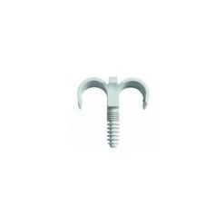 BIZLINE Boite De 100 Colliers De Fixation Double Bizclip Pour Tubes IRL - Diamètre 20mm - Gris